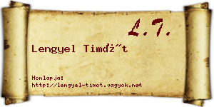 Lengyel Timót névjegykártya